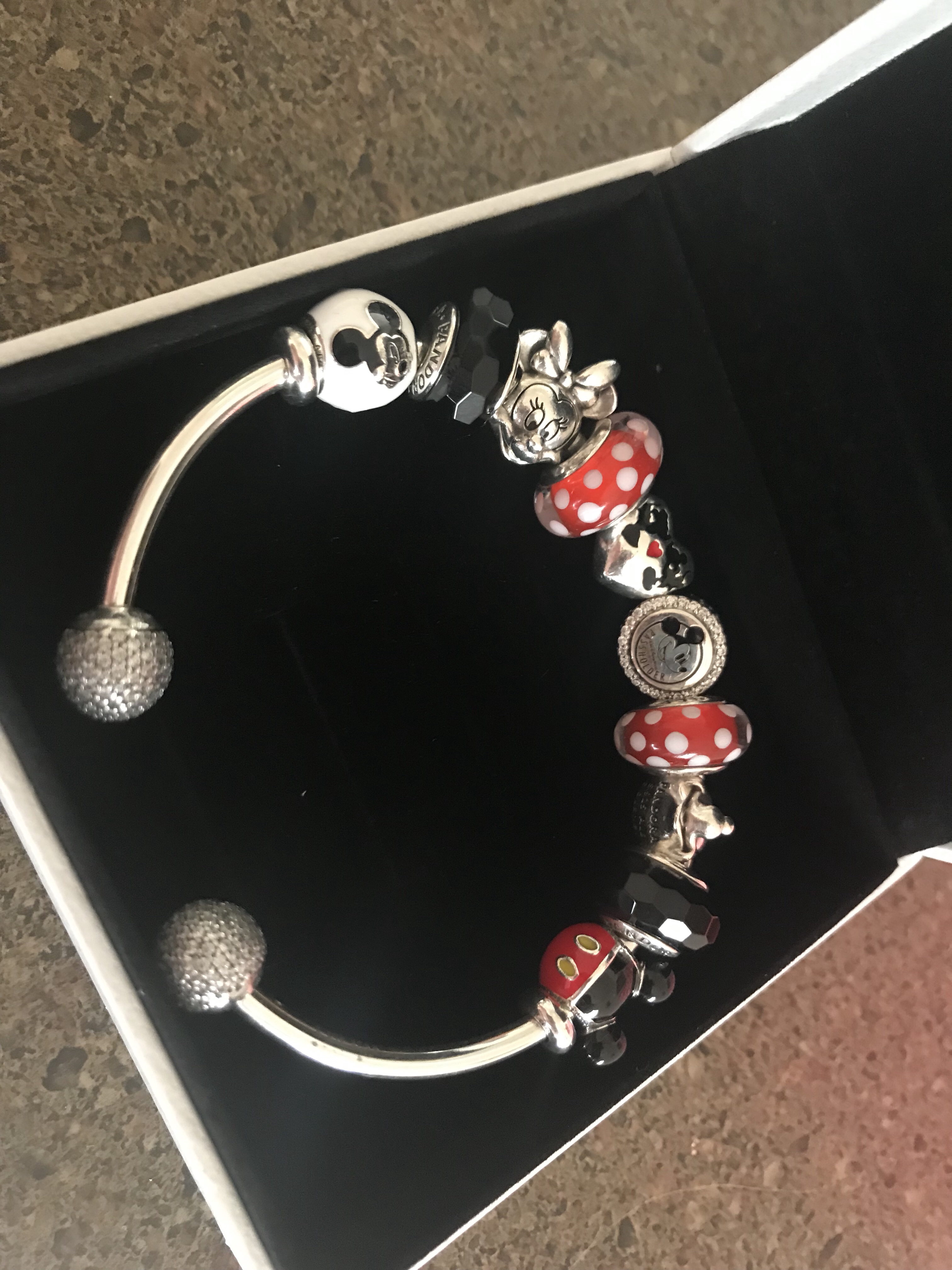 My Mickey and Minnie themed Pandora open bangle